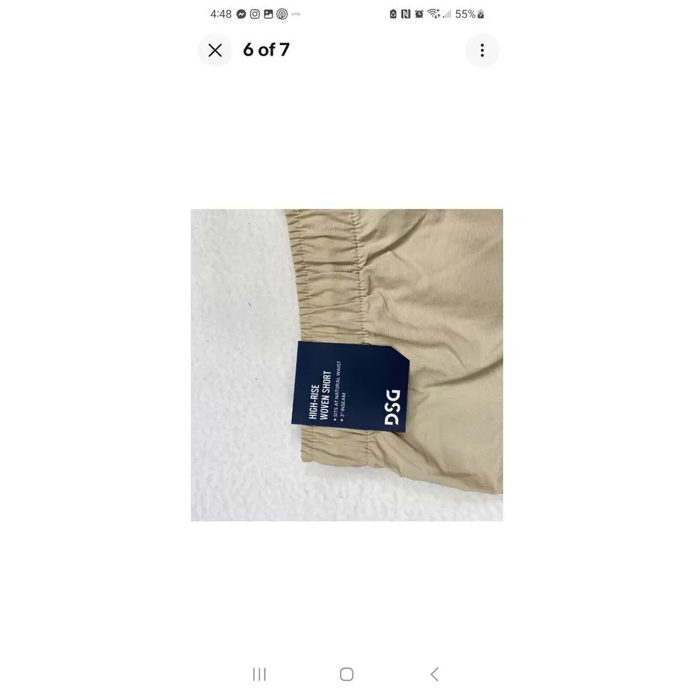 DSG XL‎ High Rise Woven Cargo Short Beige 3